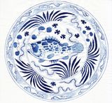 Blue-and-White Fish Yuan Dynasty 2 by Angel Hui contemporary artwork painting
