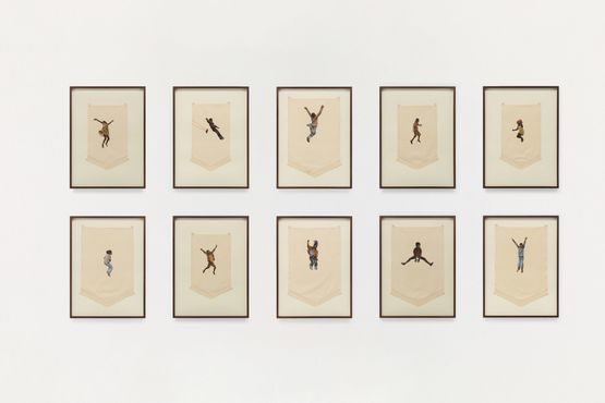 Criancas suspensas by Antonio Oba contemporary artwork Painting