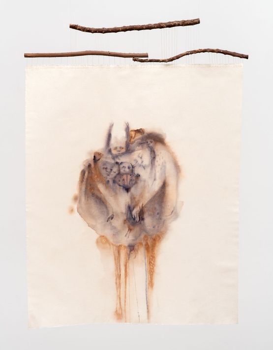 from the series chao de molho e imbigos by Josi contemporary artwork Textile