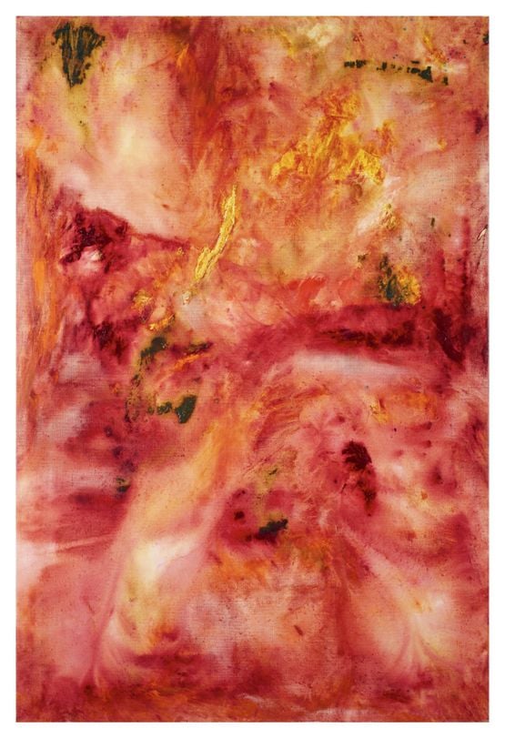 Red before Dawn by Marie De Villepin contemporary artwork Painting