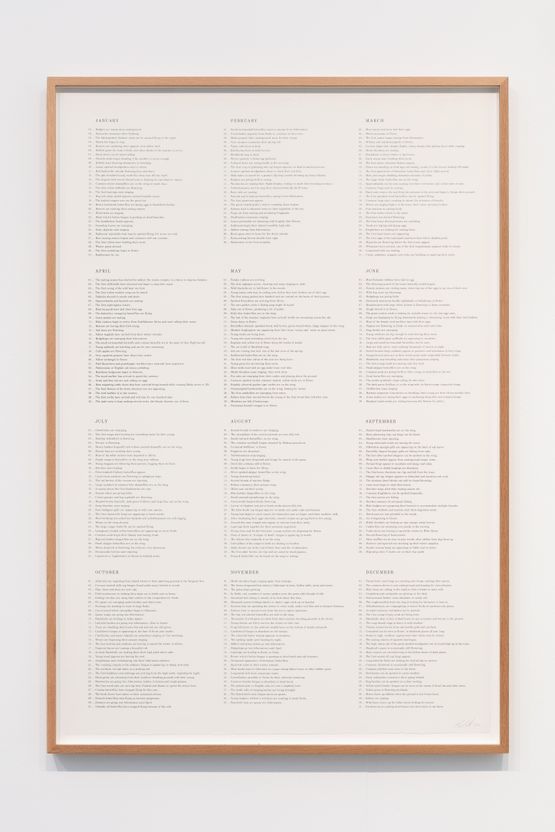 Nature Calendar by Marcus Coates contemporary artwork Print