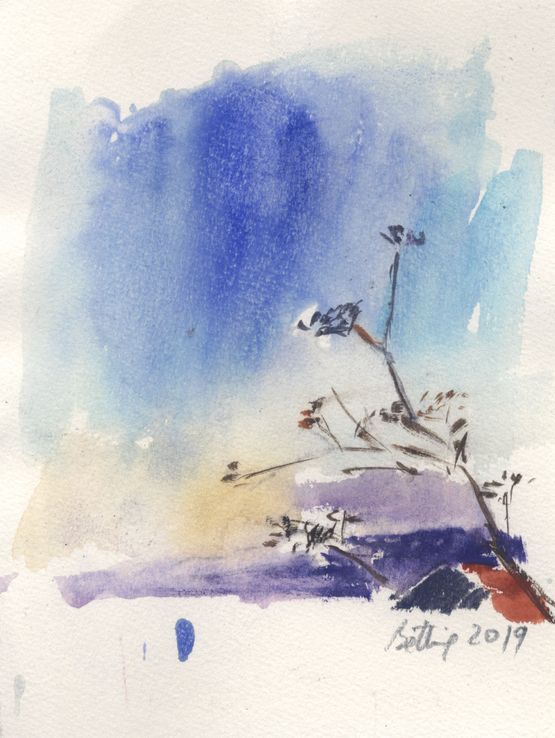 Sky Diary 02 by Bettina Khoury Badr contemporary artwork Works on Paper