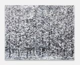 Movement in the snowy fir trees by Philippe Cognee contemporary artwork painting