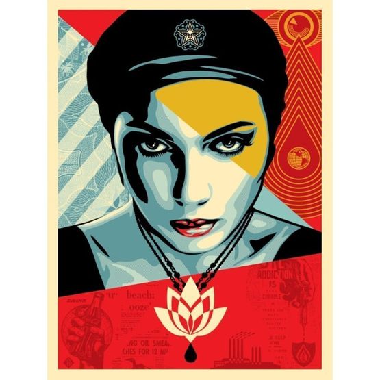 Lotus Woman by Shepard Fairey contemporary artwork Works on Paper