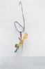Nos diables rouges nos derives commotions our common necessity we plow the dried-up land chemin deau des marees nous pleurons des perles salees trident jaune by Julien Creuzet contemporary artwork Sculpture
