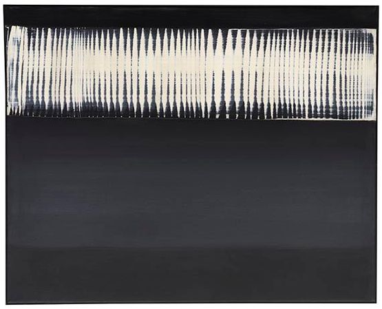Dynamische Struktur Schwarz auf Wei by Heinz Mack contemporary artwork Painting