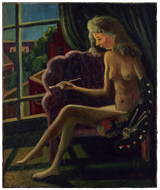 Nude Woman Painting by Yun Gee contemporary artwork painting