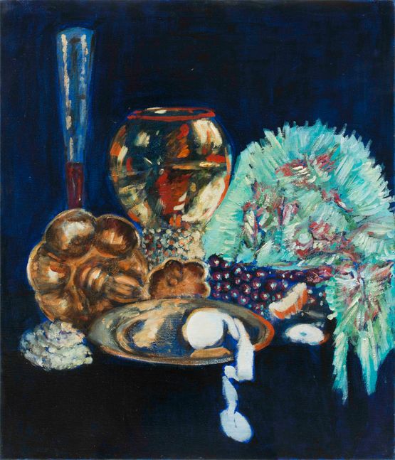 La maree automnale du bleu nocturnale by Jan Van Imschoot contemporary artwork Painting