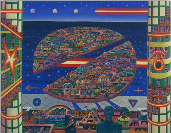 Invasion by Jyothi Basu contemporary artwork Painting