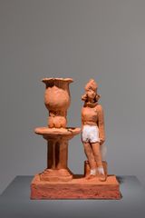Woman with water basin by Linda Marrinon contemporary artwork sculpture