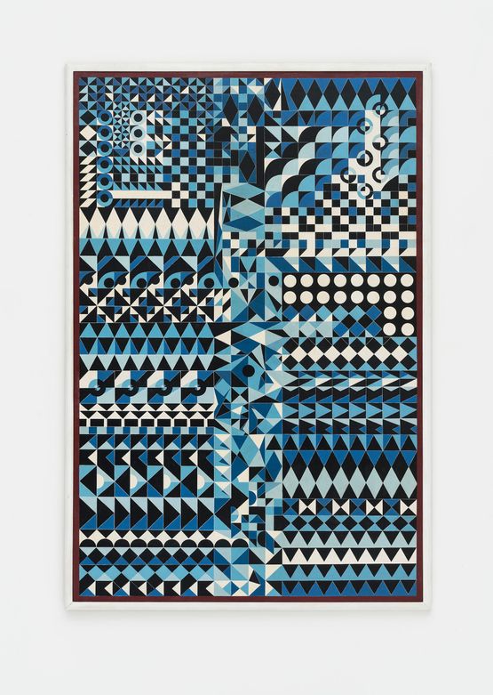 Mosaico em azul Mosaic in Blue by Joaquim Tenreiro contemporary artwork Painting