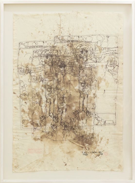 Christus der Widdergott by Hermann Nitsch contemporary artwork Print