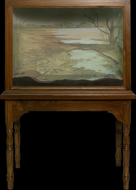 Arid Landscape after A. Contractor by Sahil Naik contemporary artwork Painting