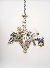 Boucherouite Sevres Chandelier by Francesca Dimattio contemporary artwork sculpture
