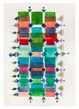 Circle Square Triangle Turtle Fish by Amina Ahmed contemporary artwork drawing painting