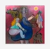Pink Scene II by Trude Viken contemporary artwork painting