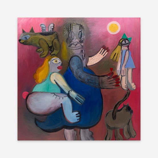 Pink Scene II by Trude Viken contemporary artwork Painting