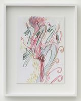 De-Fossilization Of The Look Dialogue With Madonna Del Parto by Pelagie Gbaguidi contemporary artwork drawing works on paper