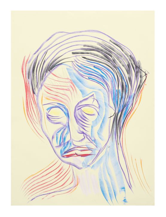 Face and Mask 01 by Carlos Amorales contemporary artwork Works on Paper