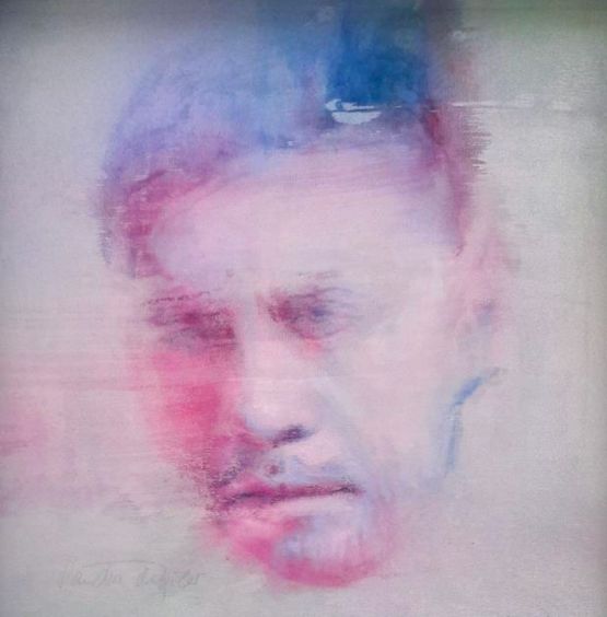 Martin from the series Escenas ineditas de la Vida de Malintzin by Sandra Del Pilar contemporary artwork Painting