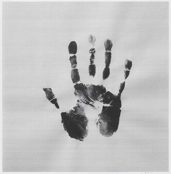 Father 1927.12.03-2010.08.27 My Fathers Handprint Right by Li Lang contemporary artwork Print