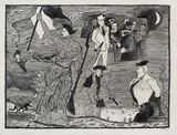 Different Outcomes by Derek Boshier contemporary artwork drawing painting works on paper