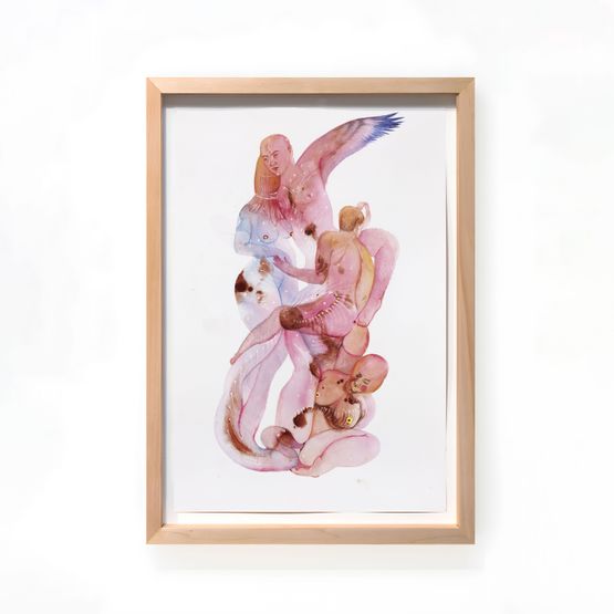 Human Beast Ghost by Wang Haiyang contemporary artwork Painting