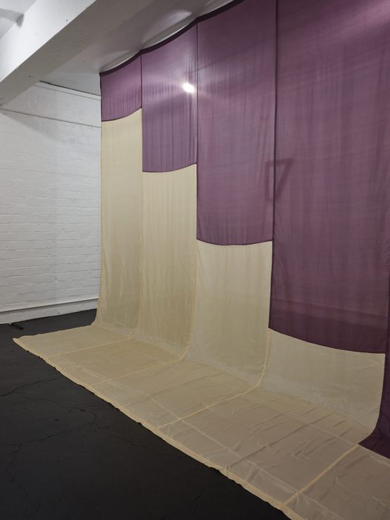 Purple Raincoat for Vasiliki by Sriwhana Spong contemporary artwork Sculpture