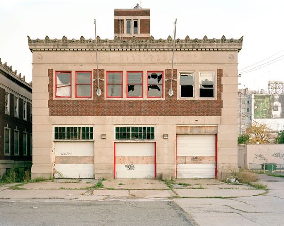 Highland Park Fire Department Gerald St Detroit MI by Frank Schwere contemporary artwork Photography