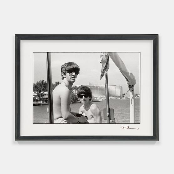 Ringo and George aboard the Southern Trail Miami 14 February 1964 by Paul Mccartney contemporary artwork Photography