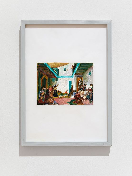 After Delacroix by Michael Toenges contemporary artwork Painting