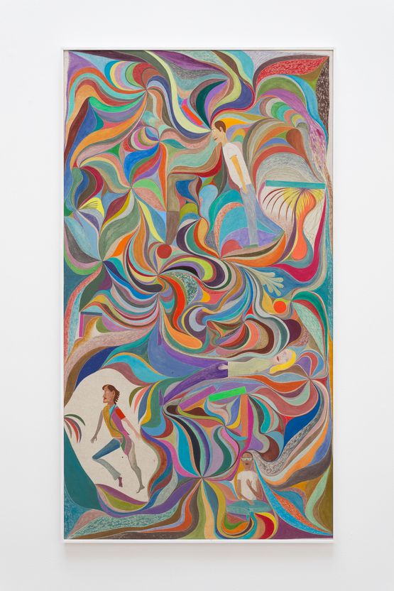 Impermanence 2 I do this dance to tell myself and you in no uncertain terms that this is a dance of love and you will not fuck with this love I have by Chris Johanson contemporary artwork Painting