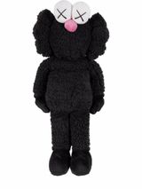 BFF Plush - black by KAWS contemporary artwork textile
