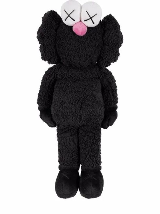 BFF Plush - black by KAWS contemporary artwork Textile