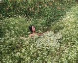 Tara in the flowers Bekaatat Kanaan Lebanon 2022 by Rania Matar contemporary artwork print