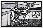 Disney Doodles - Steamboat Willie by Mr Doodle contemporary artwork Print