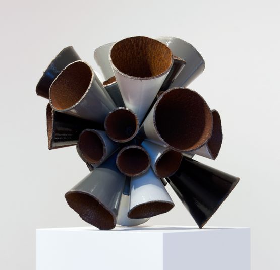 Grayscale Pipe Burst by James Angus contemporary artwork Sculpture