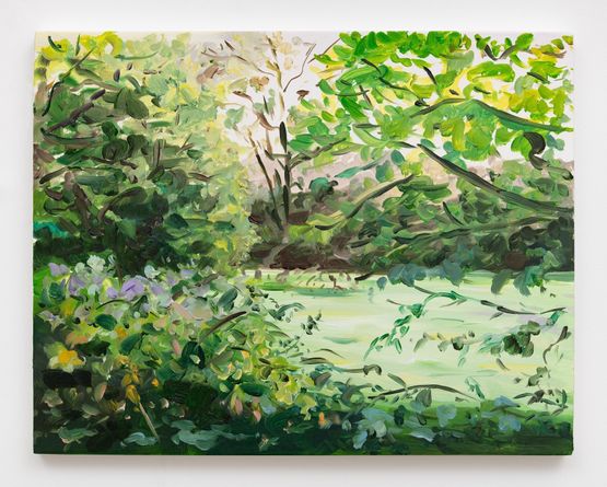 Study for Hollow Pond Algae 4 by Hannah Brown contemporary artwork Painting
