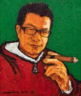 Self-portrait by Zhongjun Wang contemporary artwork painting