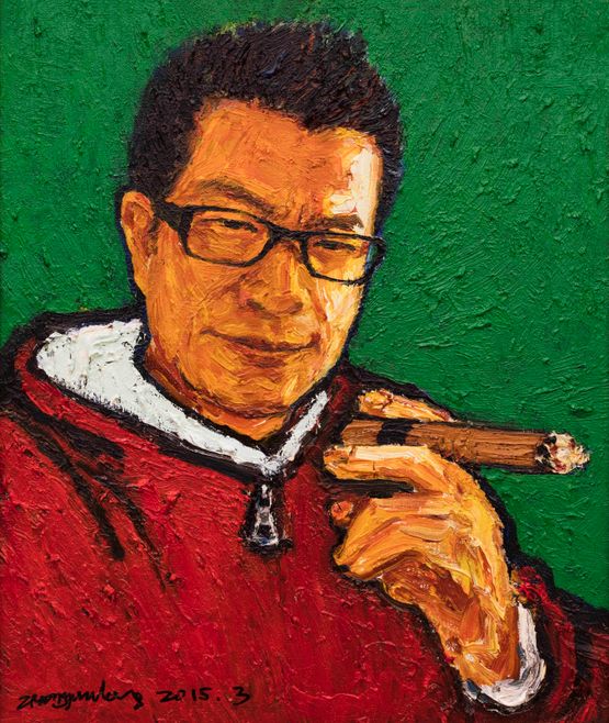Self-portrait by Zhongjun Wang contemporary artwork Painting