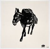 A Donkey in My Studio 10 by Sadik Kwaish Alfraji contemporary artwork painting works on paper drawing