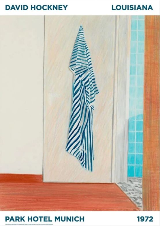 Lousiana Park Hotel Munich 1972 by David Hockney contemporary artwork Works on Paper