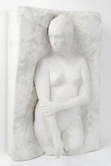Standing girl looking right by George Segal contemporary artwork sculpture