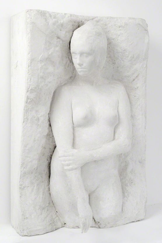 Standing girl looking right by George Segal contemporary artwork Sculpture