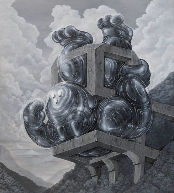 Trapped in the Structure of Belief by Tos Suntos contemporary artwork Painting