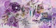Lhomme descend du signe by Roberto Matta contemporary artwork Painting