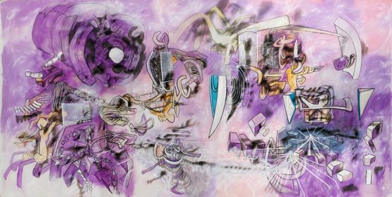 Lhomme descend du signe by Roberto Matta contemporary artwork Painting