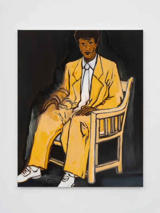 Portrait of an Optimistic Man by Gideon Appah contemporary artwork Painting