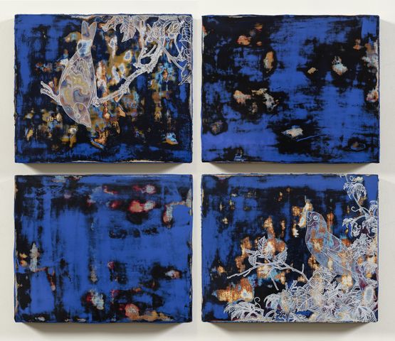 Imitating Lacquer Exercise Birds Of Giuseppe Castiglione by Su Meng-Hung contemporary artwork Painting