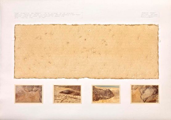 Area-Sayreville New Jersey 40-30 Latitude 74-30 Longitude Specimen Fragment Sample of Earth Showing Impression of Rock Forms Location-Views of Northwest Section Of Quarry site Date-July 26th 1976 1 PM by Michelle Stuart contemporary artwork Painting